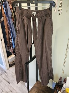 Pact Men's Brown Drawstring Chinos with White Cord